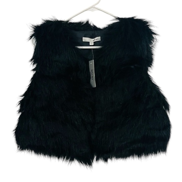 Black Faux fur vest size L - Picture 1 of 7